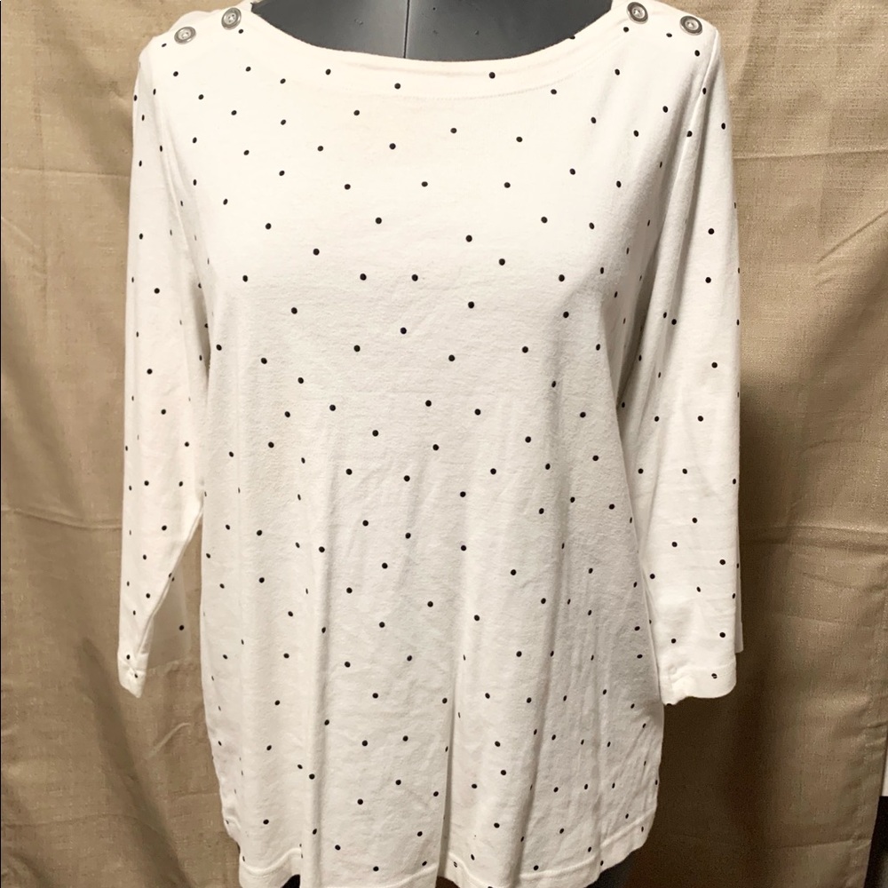 Black & White, Croft & Barrow Quarter Sleeve Top